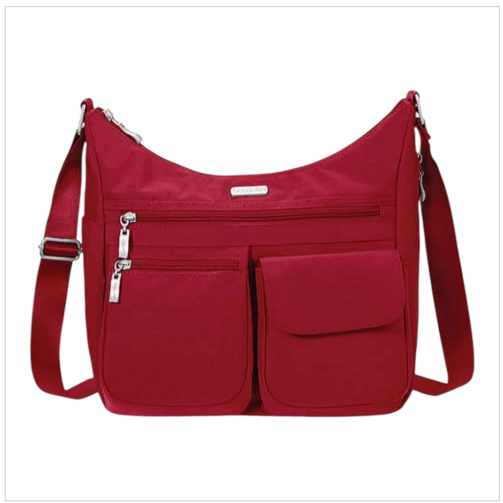New Large Xl Baggalini Red Adjustable Shoulder Organizer Travel Bag